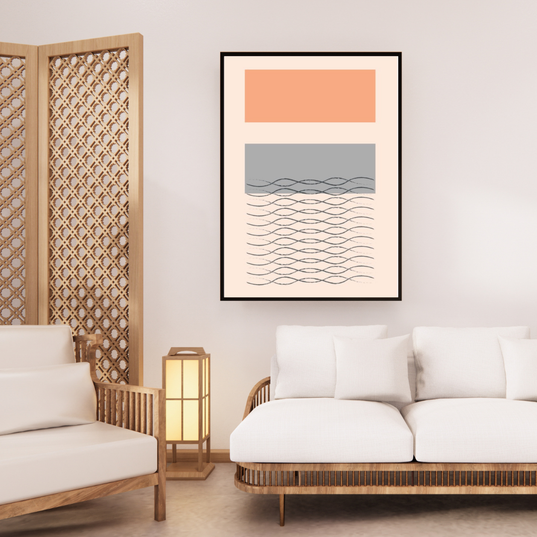 semi and square set of 3 frames print