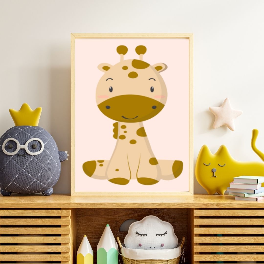 "Safari Baby Animal Prints – Koala, Giraffe & Elephant Nursery Wall Art (Set of 3)"