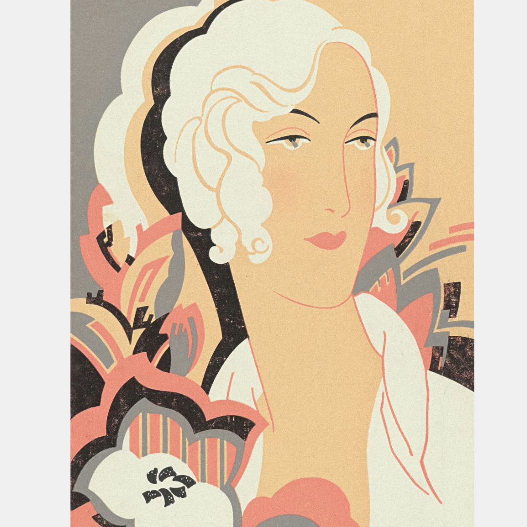 woman modern art in canvas.