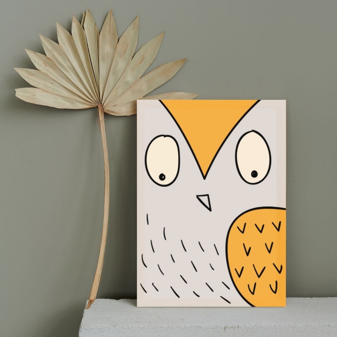 "Woodland Friends Wall Art – Bird, Owl & Bear Nursery Prints (Set of 3)"