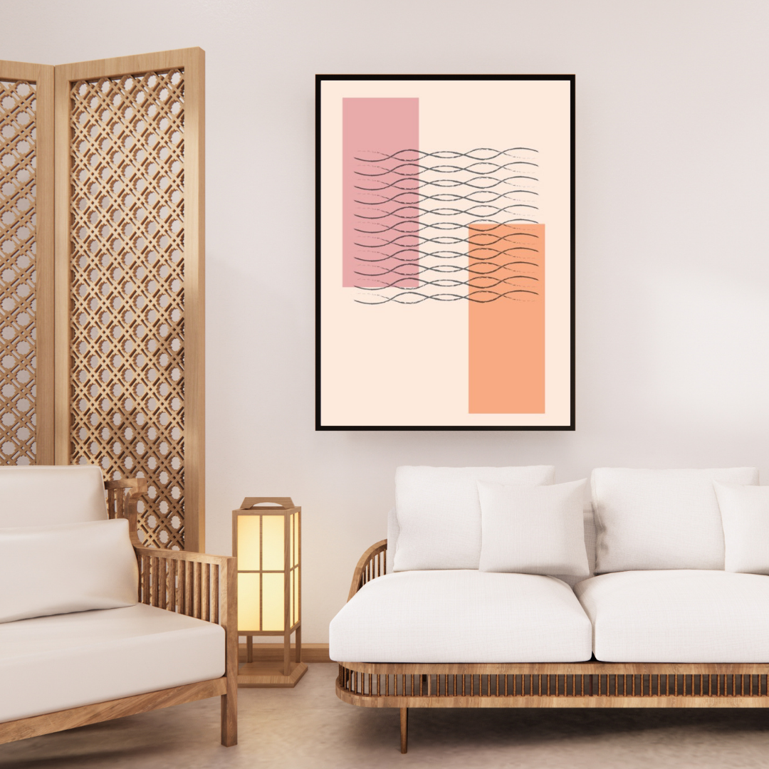 semi and square set of 3 frames print