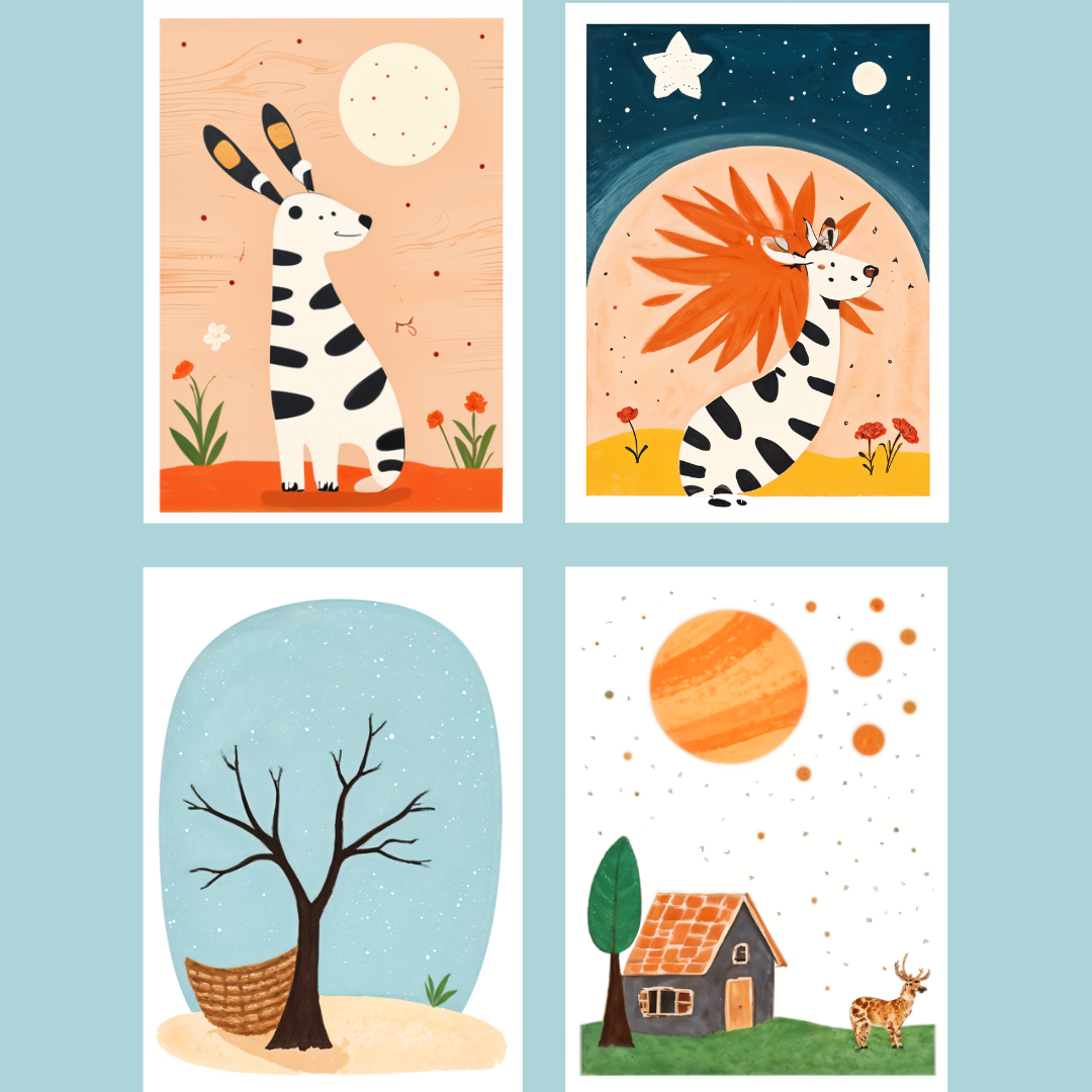 "Stories Beneath the Stars" – gentle and imaginative, evoking wonder and bedtime storytelling vibes
