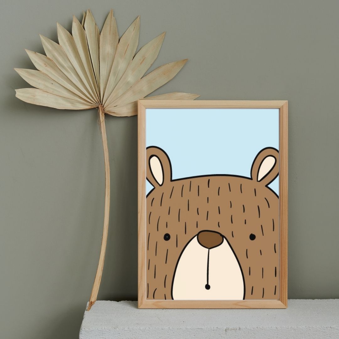 "Woodland Friends Wall Art – Bird, Owl & Bear Nursery Prints (Set of 3)"