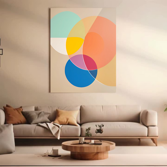 overlapping circles and ovals single frame premium artwork