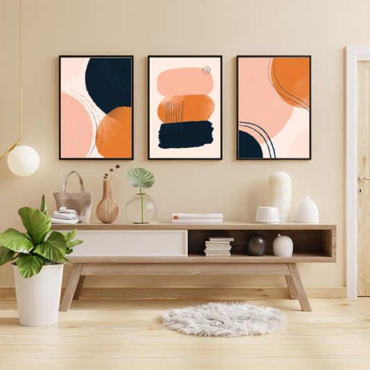 Abstract strokes -set of 3 artwork