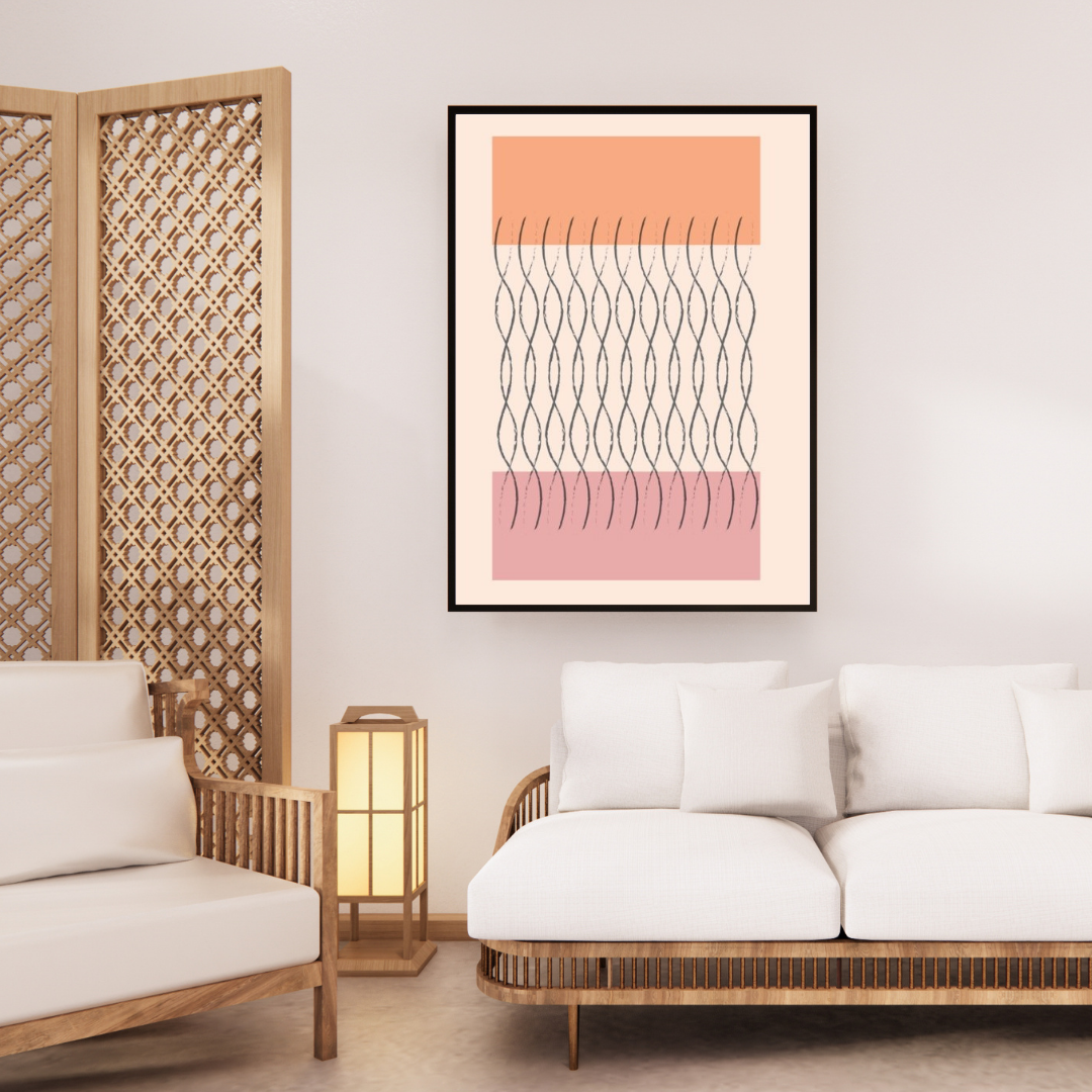 semi and square set of 3 frames print