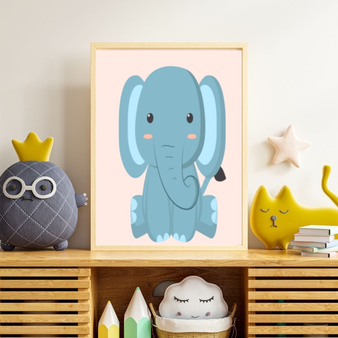 "Safari Baby Animal Prints – Koala, Giraffe & Elephant Nursery Wall Art (Set of 3)"