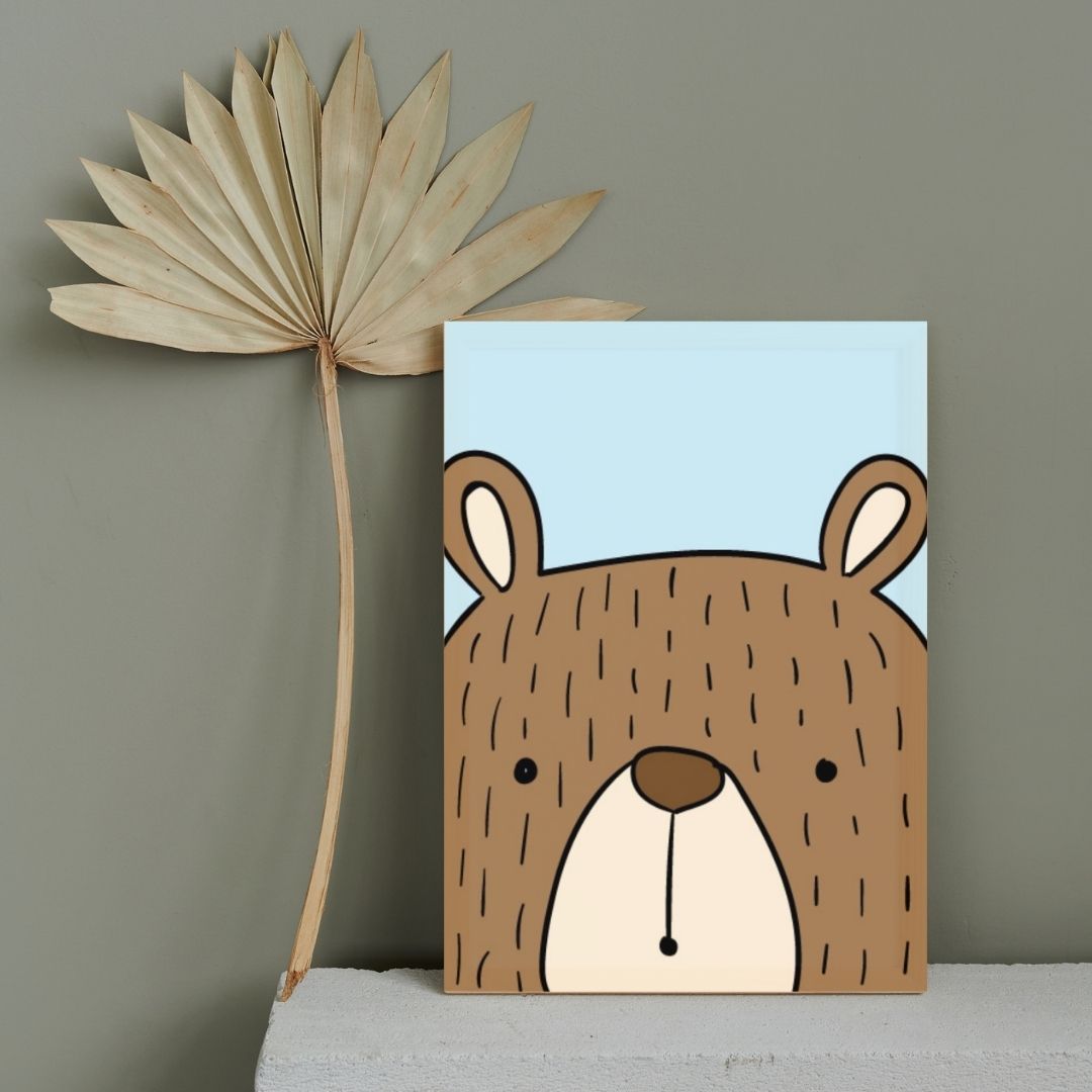 "Woodland Friends Wall Art – Bird, Owl & Bear Nursery Prints (Set of 3)"