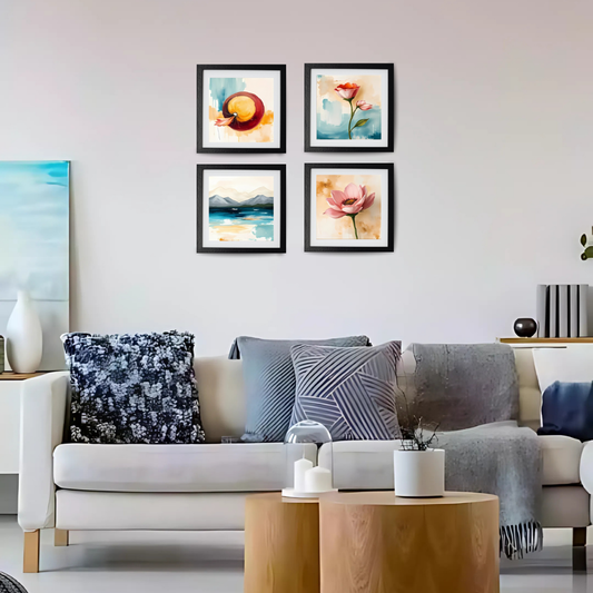 "Watercolor Serenity – Floral & Landscape Wall Art Prints for Elegant Home Decor"
