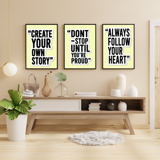 "Bold Motivational Quote Posters – Empower Your Space with Confidence & Purpose"