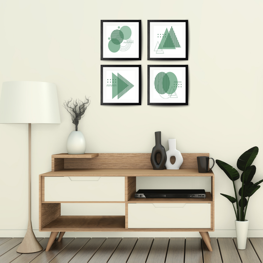 Random playful triangles set of 4